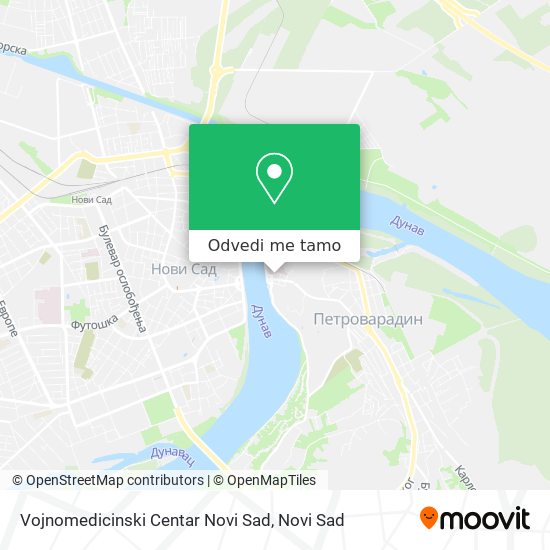 Vojnomedicinski Centar Novi Sad mapa