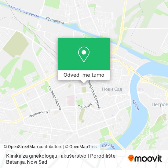 Klinika za ginekologiju i akušerstvo | Porodilište Betanija mapa