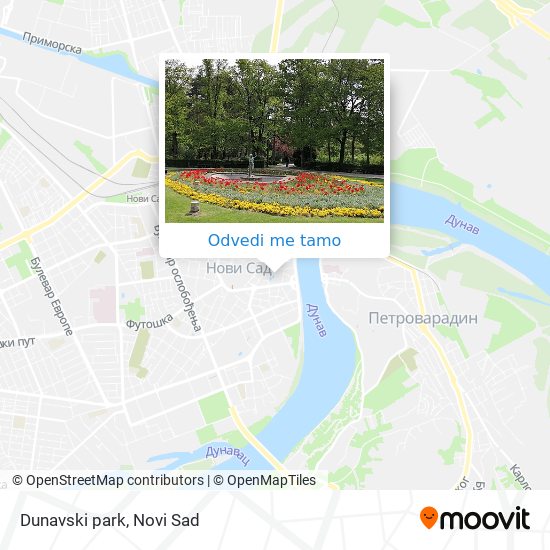 Dunavski park mapa