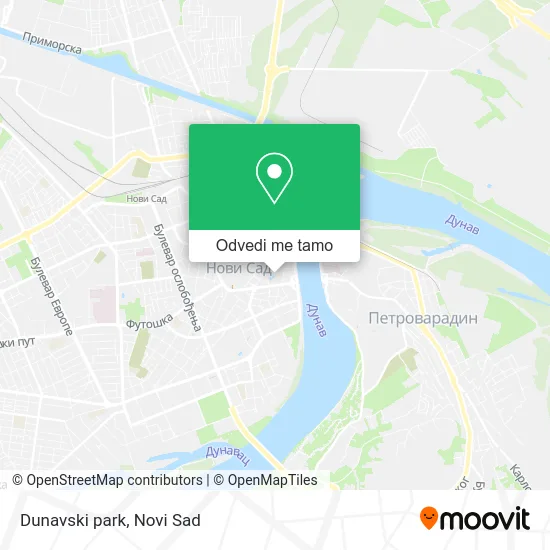 Dunavski park mapa