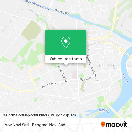 Voz Novi Sad - Beograd mapa