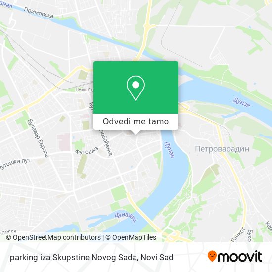 parking iza Skupstine Novog Sada mapa