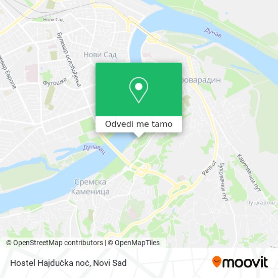 Hostel  Hajdučka noć mapa