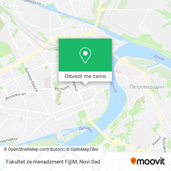 Fakultet za menadzment F@M mapa