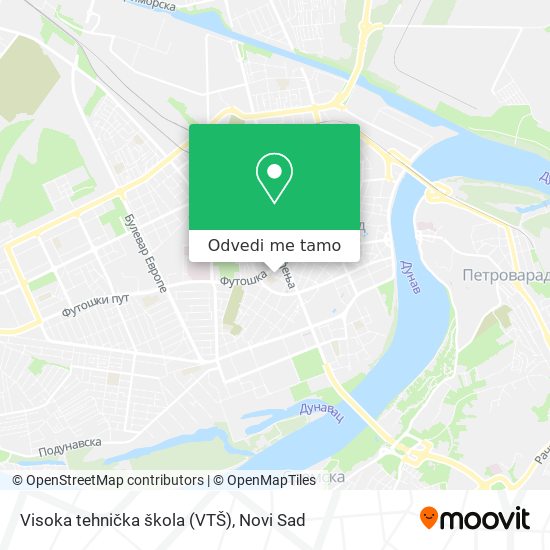 Visoka tehnička škola (VTŠ) mapa