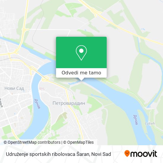 Udruženje sportskih ribolovaca Šaran mapa