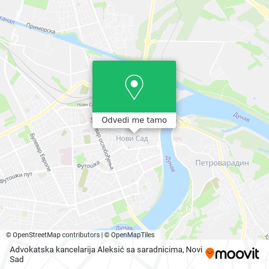 Advokatska kancelarija Aleksić sa saradnicima mapa