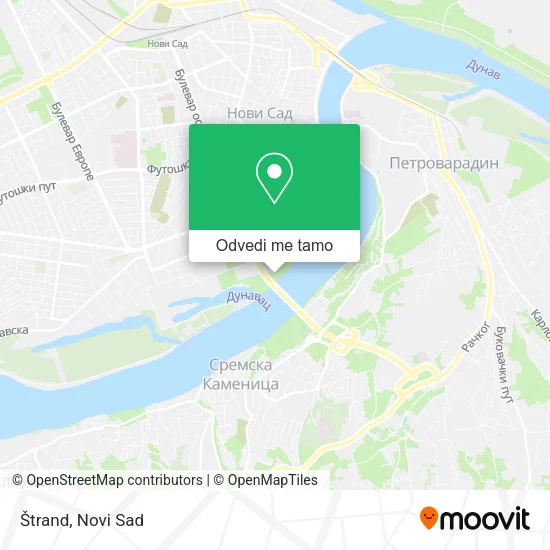 Štrand mapa