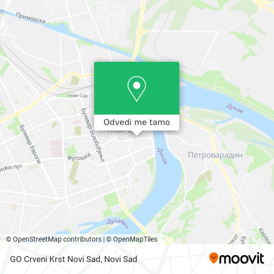 GO Crveni Krst Novi Sad mapa