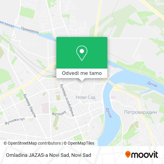 Omladina JAZAS-a Novi Sad mapa