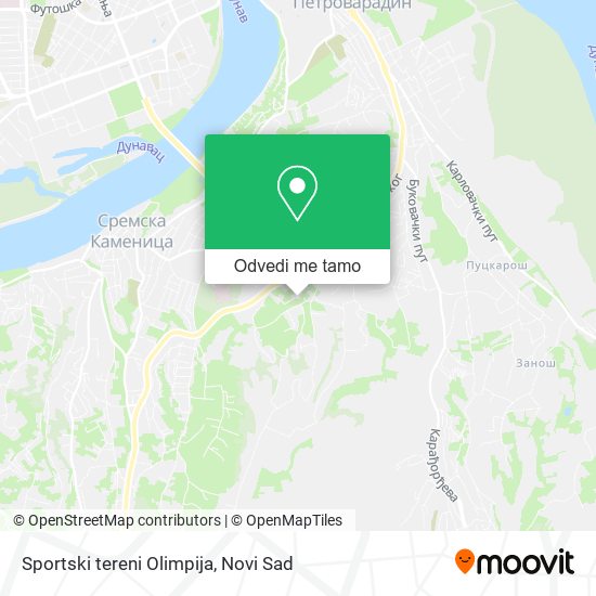 Sportski tereni Olimpija mapa