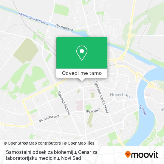 Samostalni odsek za biohemiju, Cenar za laboratorijsku medicinu mapa