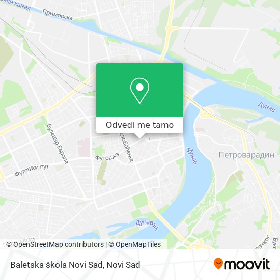 Baletska škola Novi Sad mapa