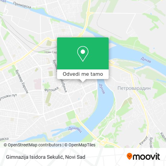 Gimnazija Isidora Sekulić mapa