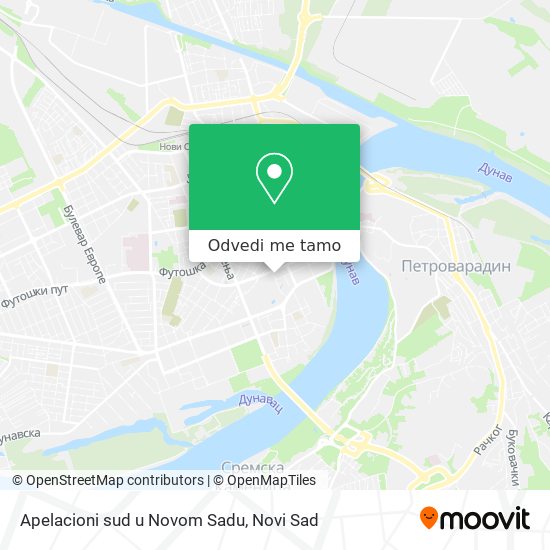 Apelacioni sud u Novom Sadu mapa