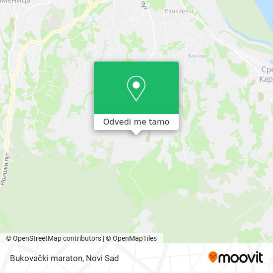 Bukovački maraton mapa