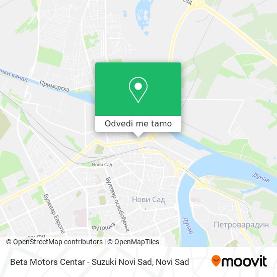 Beta Motors Centar - Suzuki Novi Sad mapa