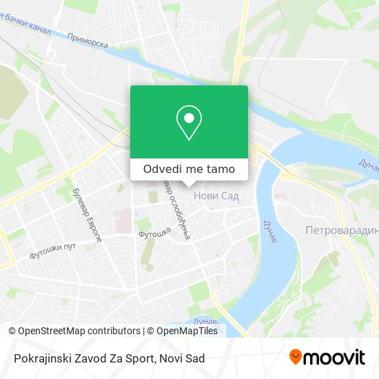 Pokraјinski Zavod Za Sport mapa