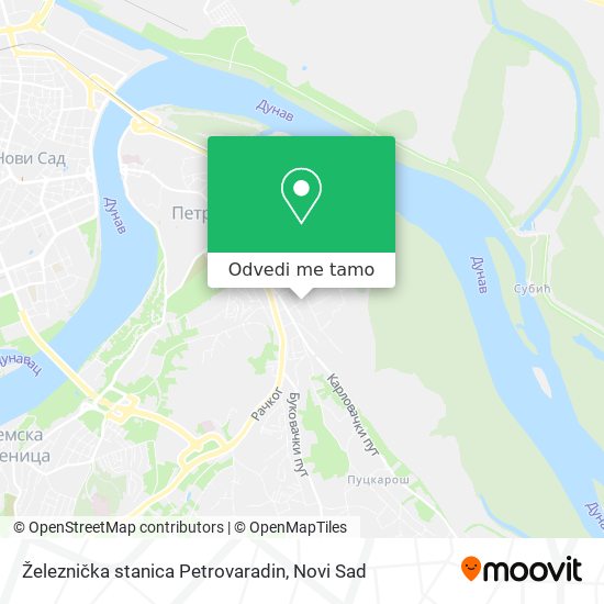 Železnička stanica Petrovaradin mapa