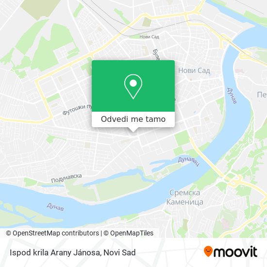 Ispod krila Arany Jánosa mapa