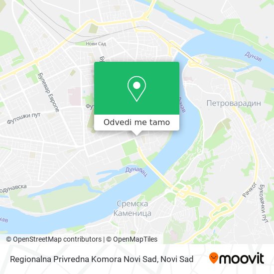 Regionalna Privredna Komora Novi Sad mapa