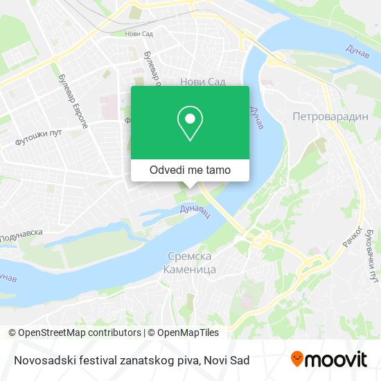 Novosadski festival zanatskog piva mapa