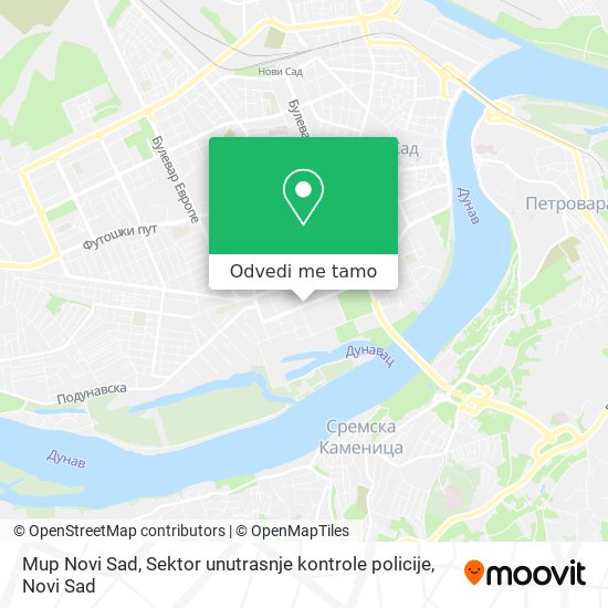 Mup Novi Sad, Sektor unutrasnje kontrole policije mapa