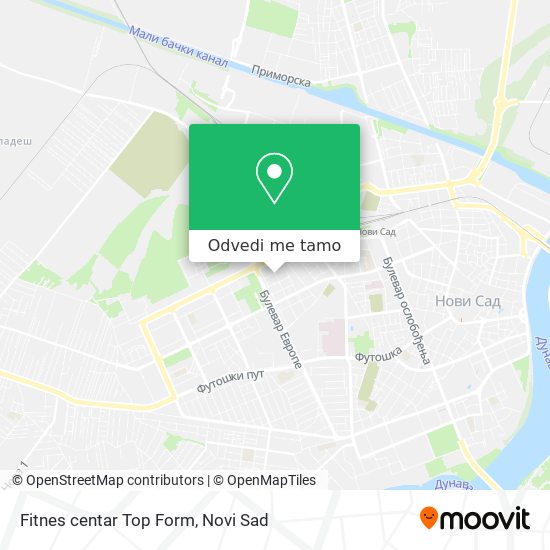 Fitnes centar Top Form mapa