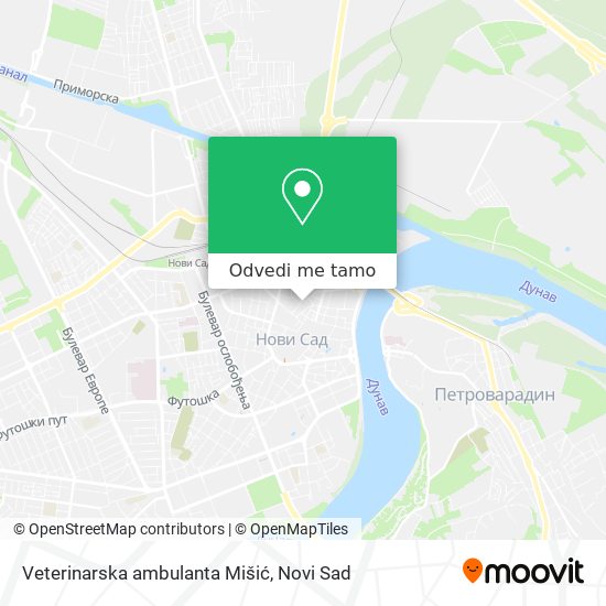 Veterinarska ambulanta Mišić mapa