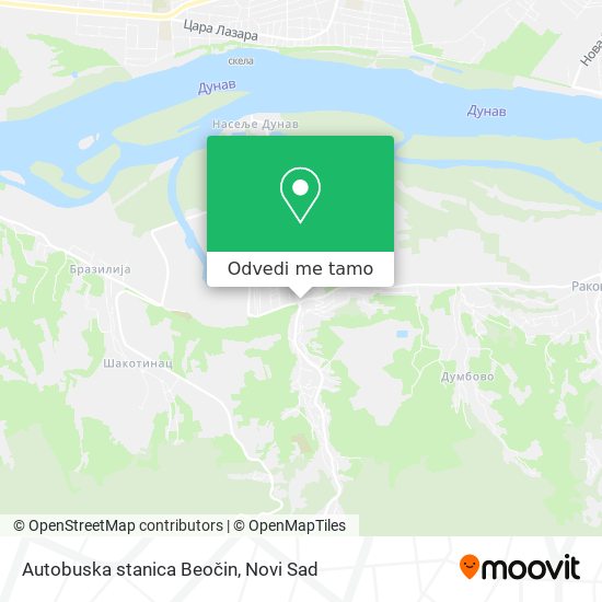 Autobuska stanica Beočin mapa