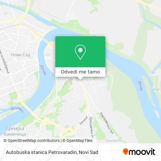 Autobuska stanica Petrovaradin mapa