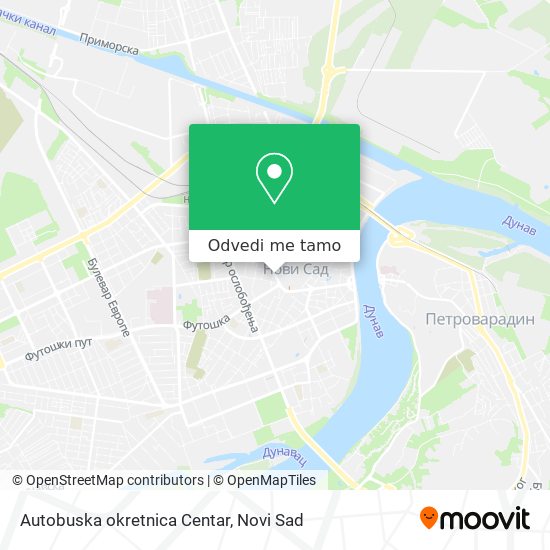 Autobuska okretnica Centar mapa