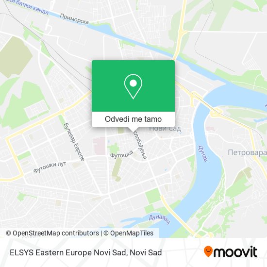 ELSYS Eastern Europe Novi Sad mapa