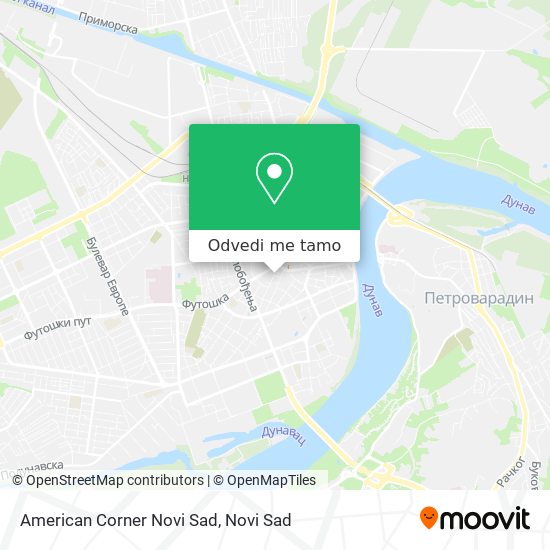 American Corner Novi Sad mapa