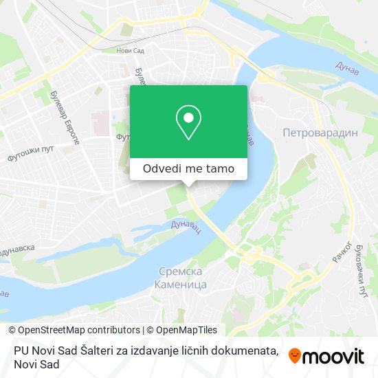 PU Novi Sad Šalteri za izdavanje ličnih dokumenata mapa