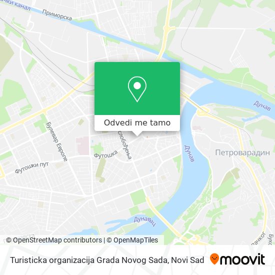 Turisticka organizacija Grada Novog Sada mapa