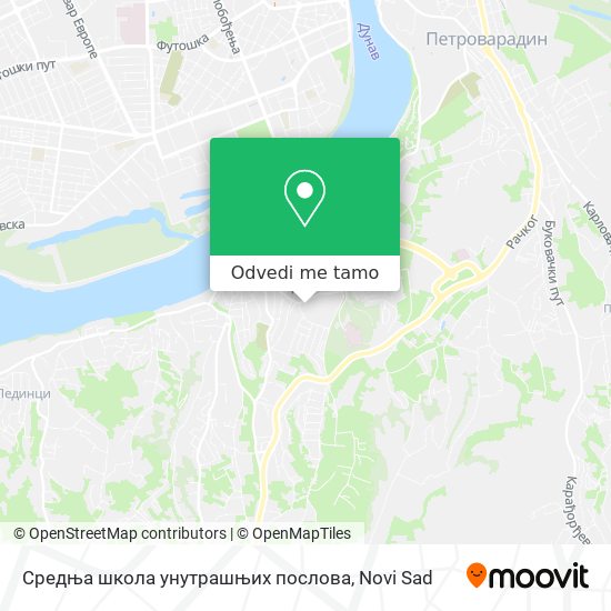 Средња школа унутрашњих послова mapa