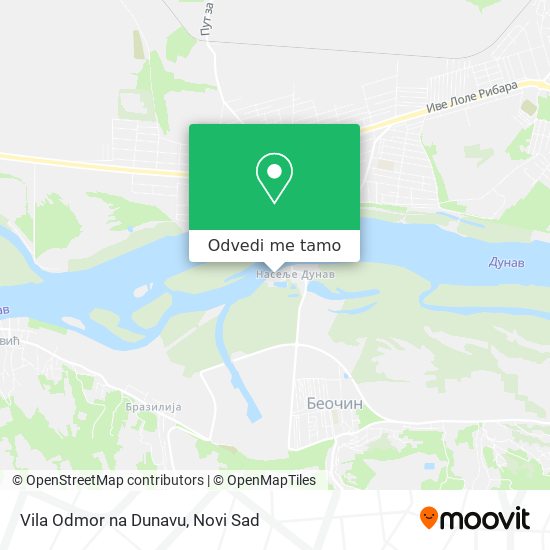 Vila Odmor na Dunavu mapa