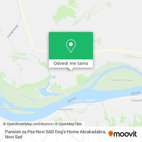 Pansion za Pse Novi SAD Dog's Home Abrakadabra mapa