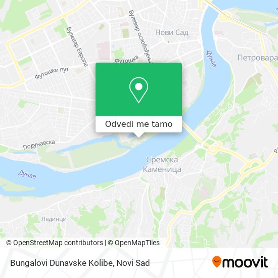 Bungalovi Dunavske Kolibe mapa