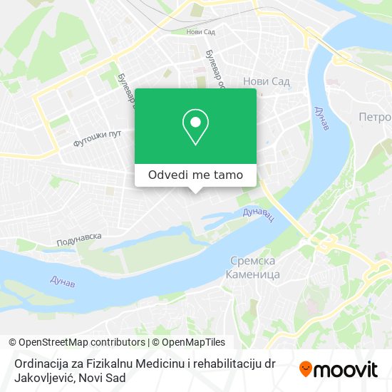 Ordinacija za Fizikalnu Medicinu i rehabilitaciju dr Jakovljević mapa