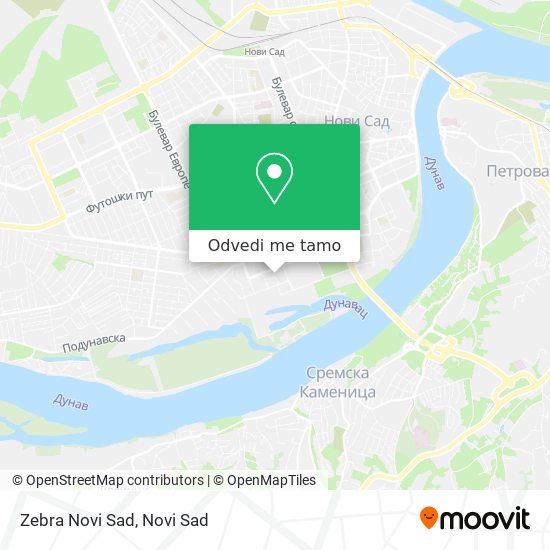 Zebra Novi Sad mapa