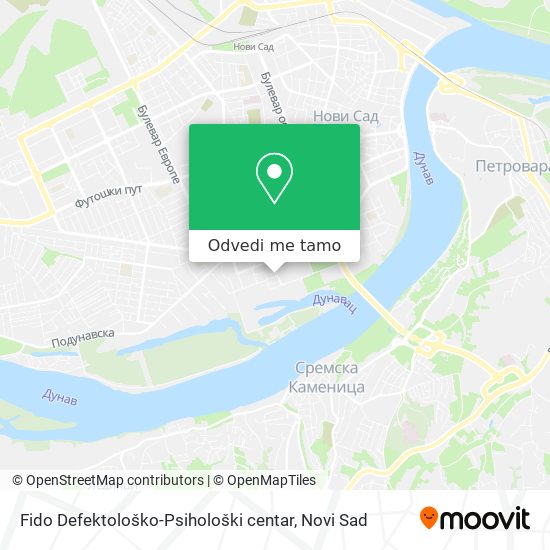 Fido Defektološko-Psihološki centar mapa