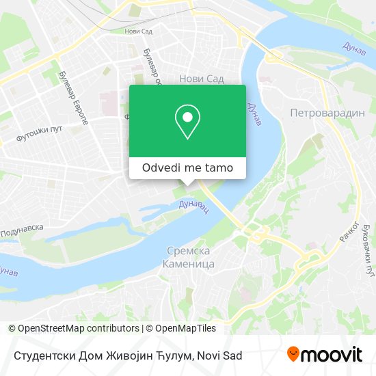 Студентски Дом Живојин Ћулум mapa