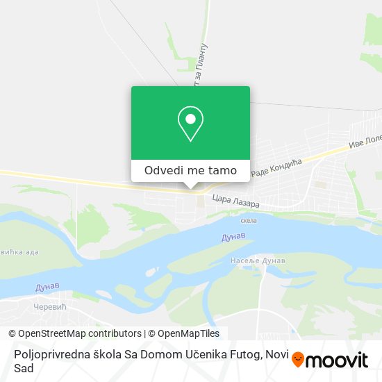 Poljoprivredna škola Sa Domom Učenika Futog mapa