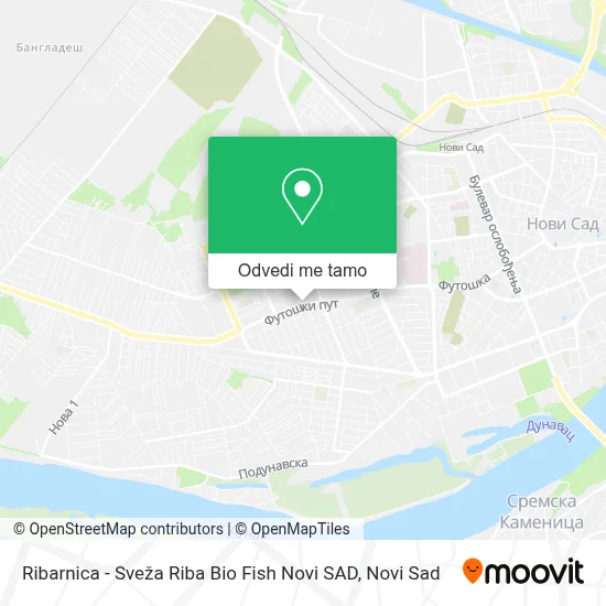 Ribarnica - Sveža Riba Bio Fish Novi SAD mapa