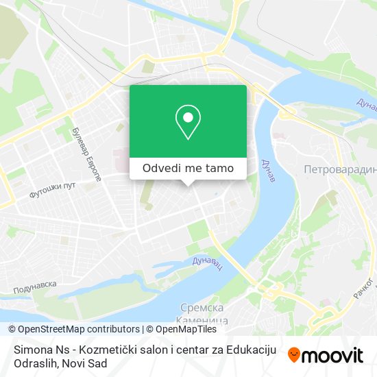 Simona Ns - Kozmetički salon i centar za Edukaciju Odraslih mapa