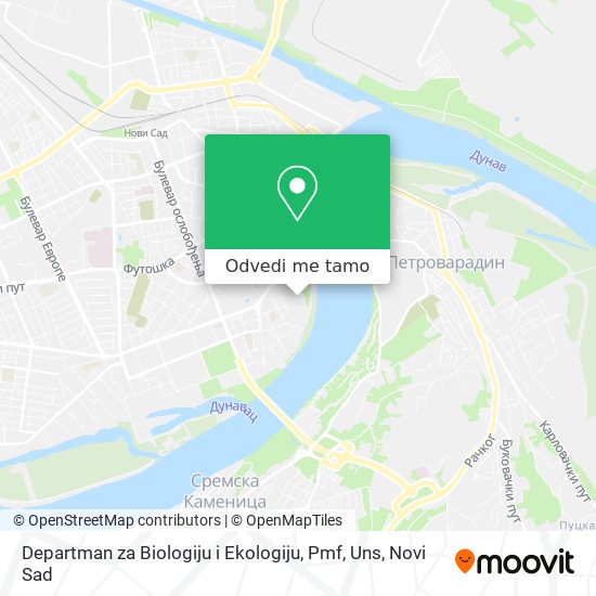 Departman za Biologiju i Ekologiju, Pmf, Uns mapa