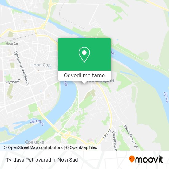 Tvrđava Petrovaradin mapa