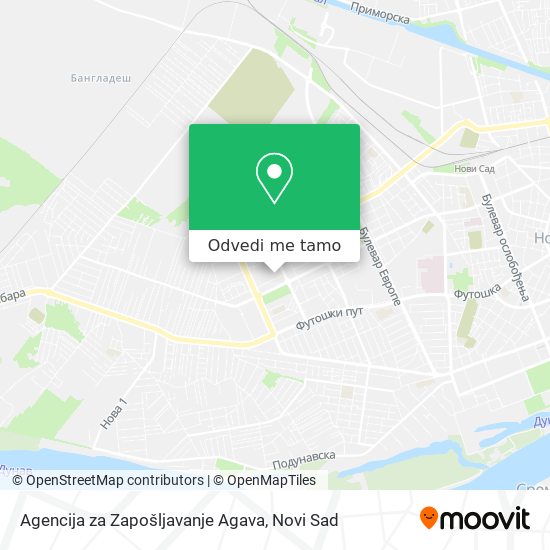 Agencija za Zapošljavanje Agava mapa